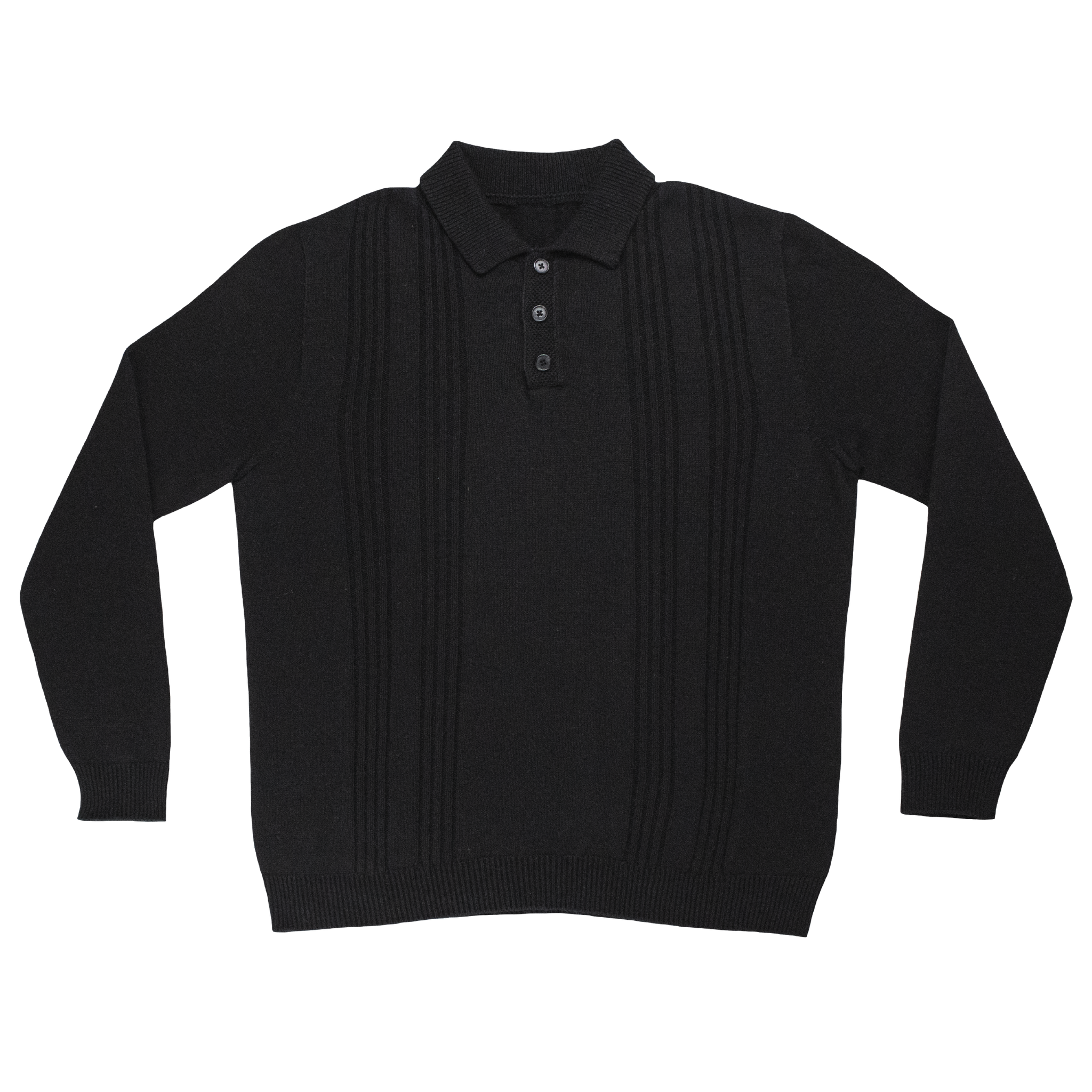 Luxury Knit Long-Sleeve Polo Made in USA | The Travis