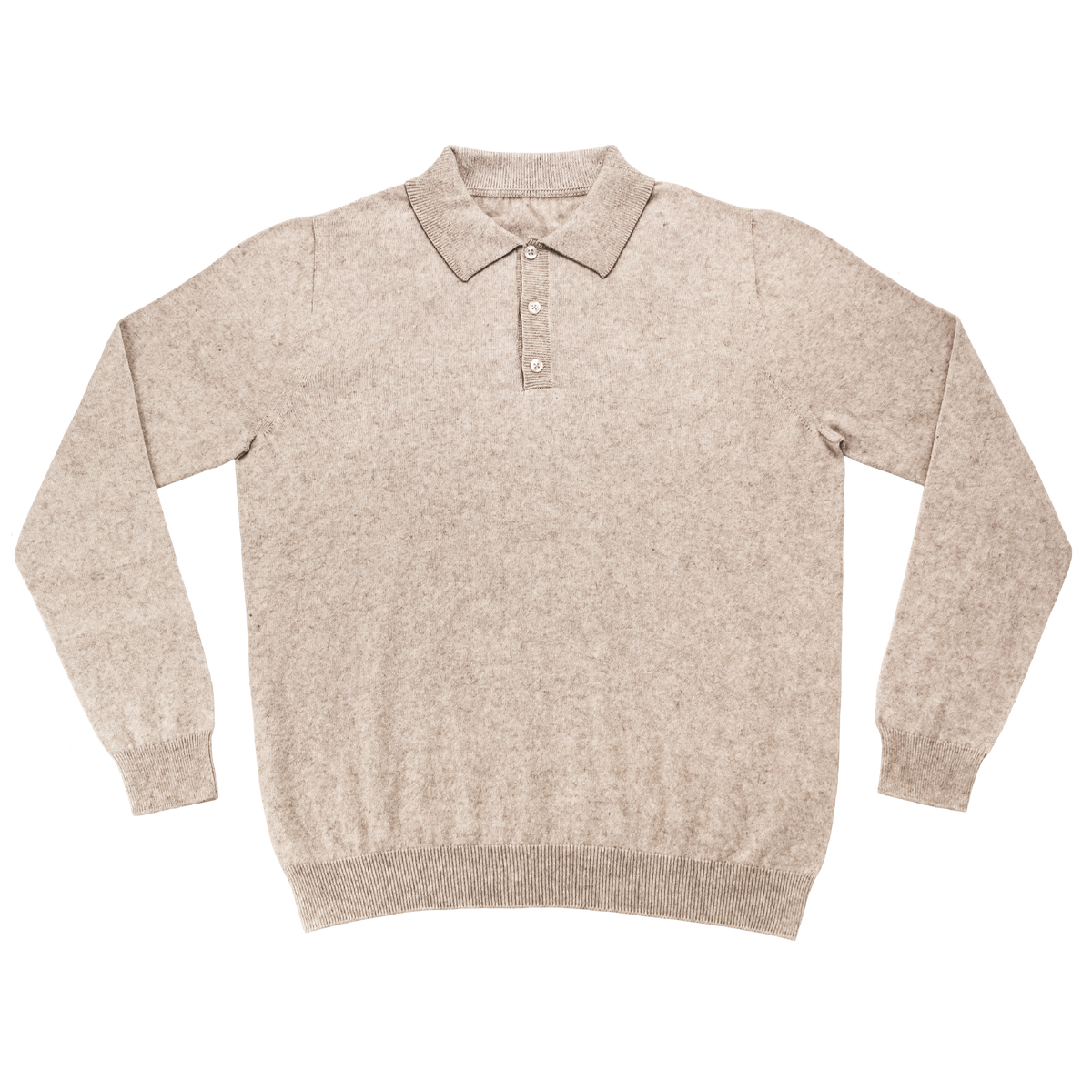Luxury Knit Long-Sleeve Polo Made in USA | The Mark
