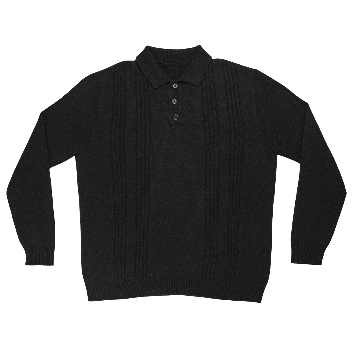 Luxury Knit Long-Sleeve Polo Made in USA | The Travis